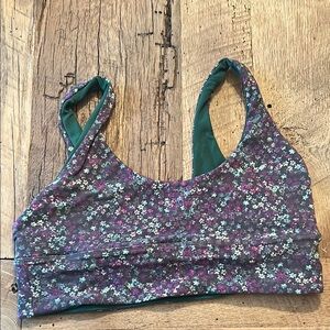 lululemon athletica Floral Bikini Top - Purple and Green